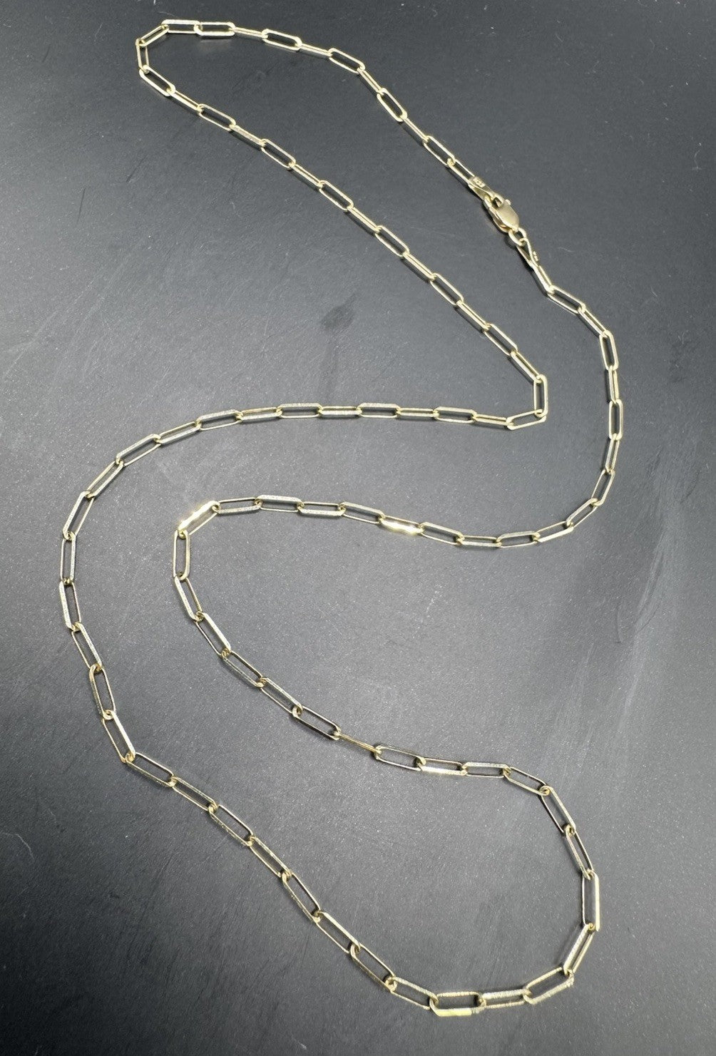 14K Yellow Gold Paperclip Chain Necklace 20in 1.97mm 2.6 Grams