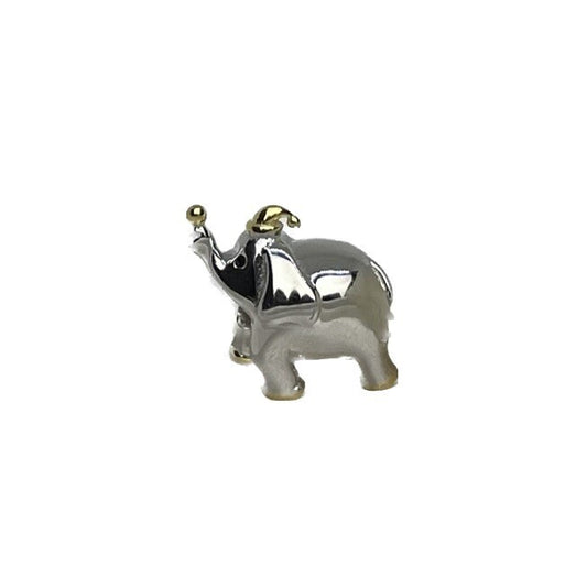 Sterling Silver 925 Lucky Elephant Playing with Hat & Ball European Charm