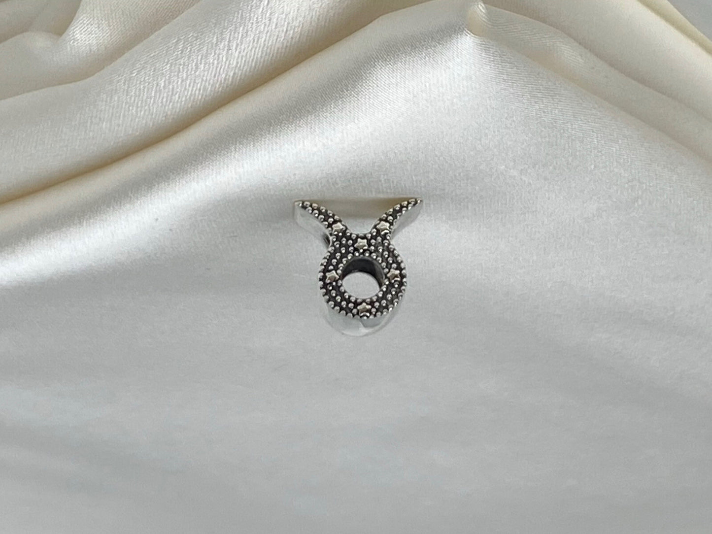 Pandora Sterling Silver 925 Sparkling Cubic Zirconia Taurus Zodiac Charm