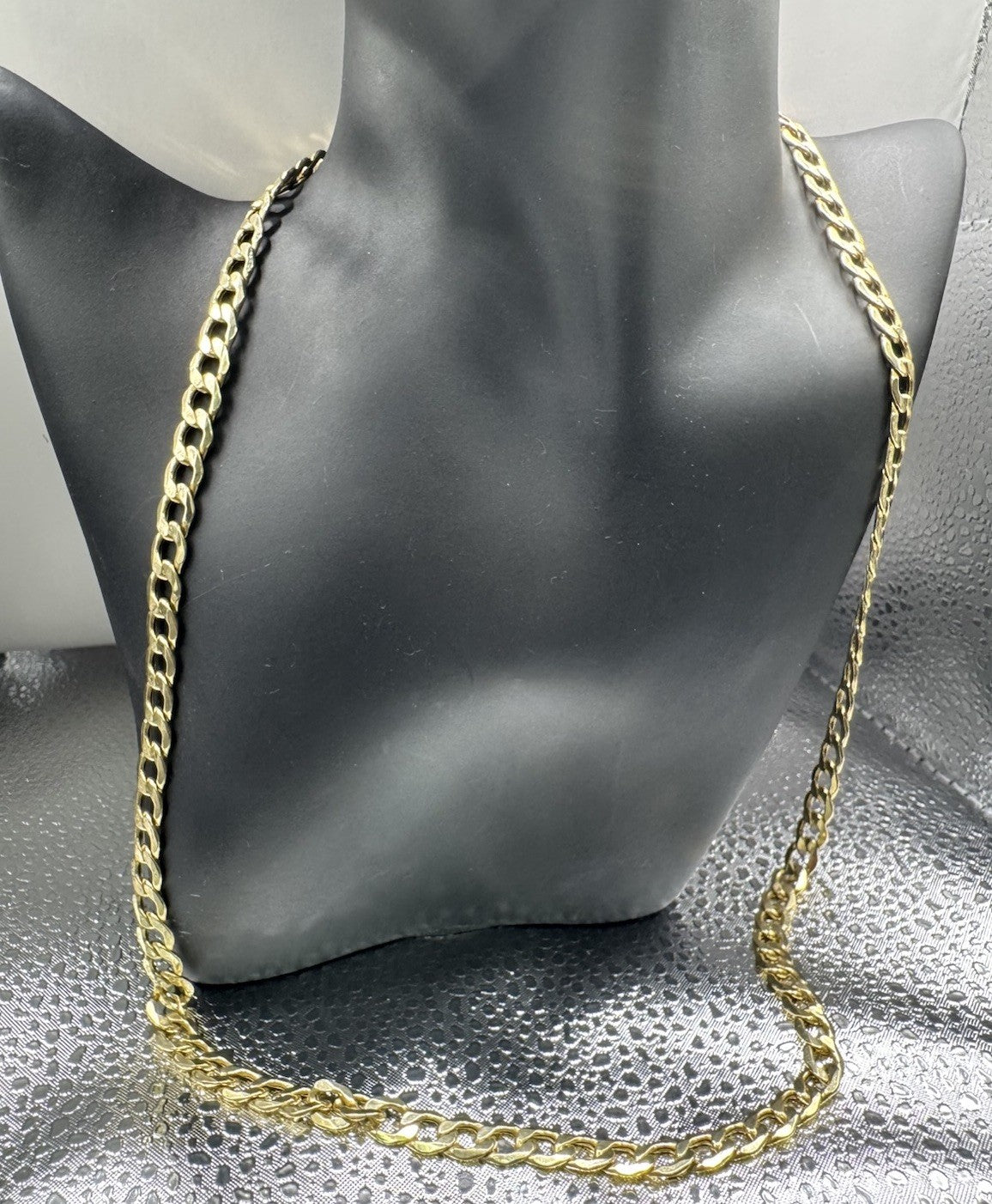 14K Yellow Gold Curb Link Chain Necklace 24in 6.84mm 17 Grams