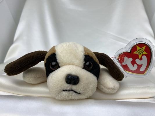Rare Retired Ty Beanie Baby Bernie The Dog 1996 P.V.C. Pellets W Numerous Error