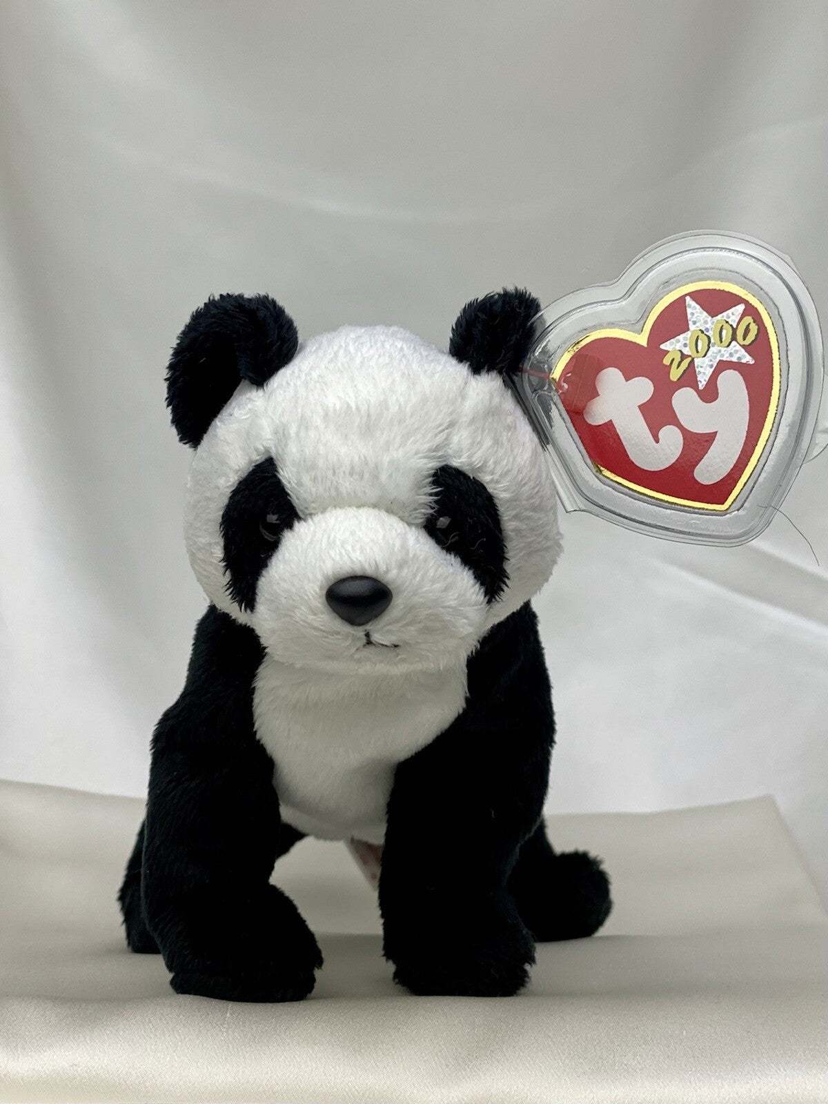 Rare Retired Ty Beanie Baby China The Panda Bear 2000 Mint P.E. Pellets W Errors
