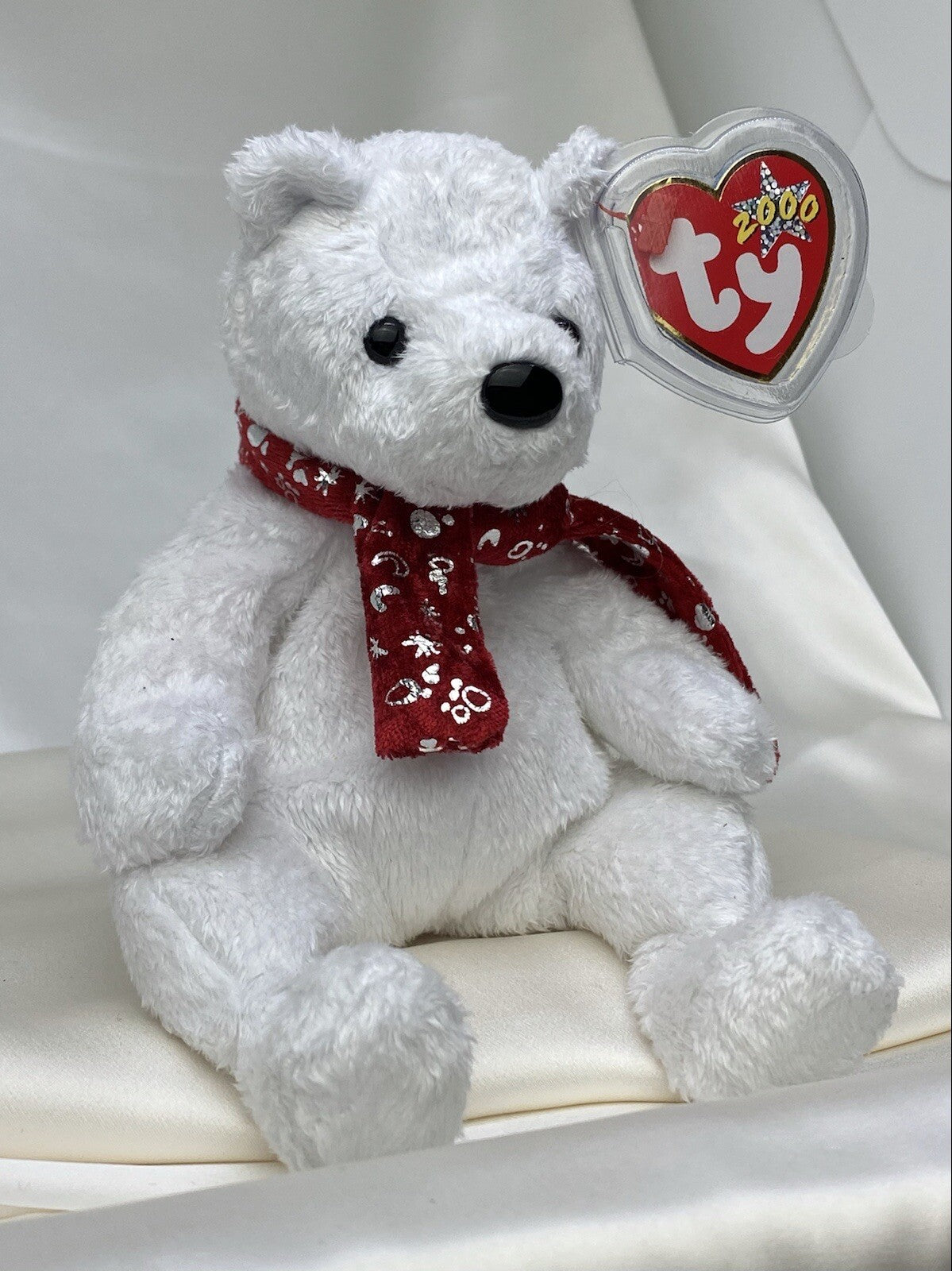 Raro Osito de Peluche Ty Beanie Baby Holiday Teddy 2000 Retirado, Menta, Gránulos de PE con Errores