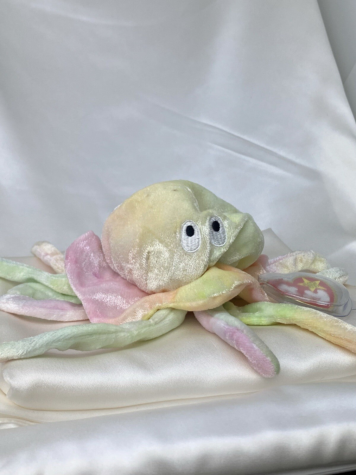 Raro Ty Beanie Baby Goochy La Medusa Jubilado 1998-1999 Menta Pellets Con Errores