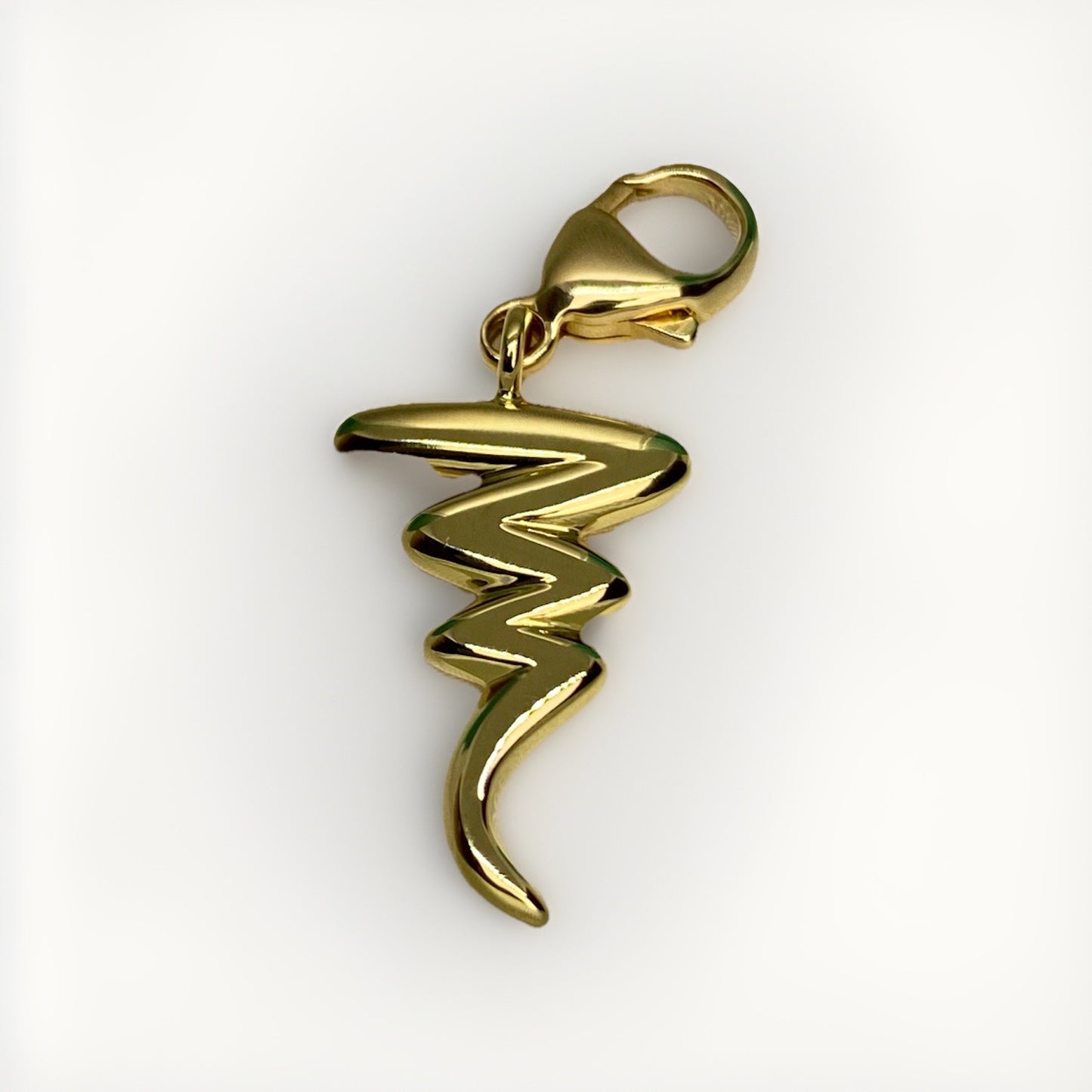 Tiffany & Co Zig Zag Charm Paloma Picasso 18k Yellow Gold Squiggle Pendant 4.7G