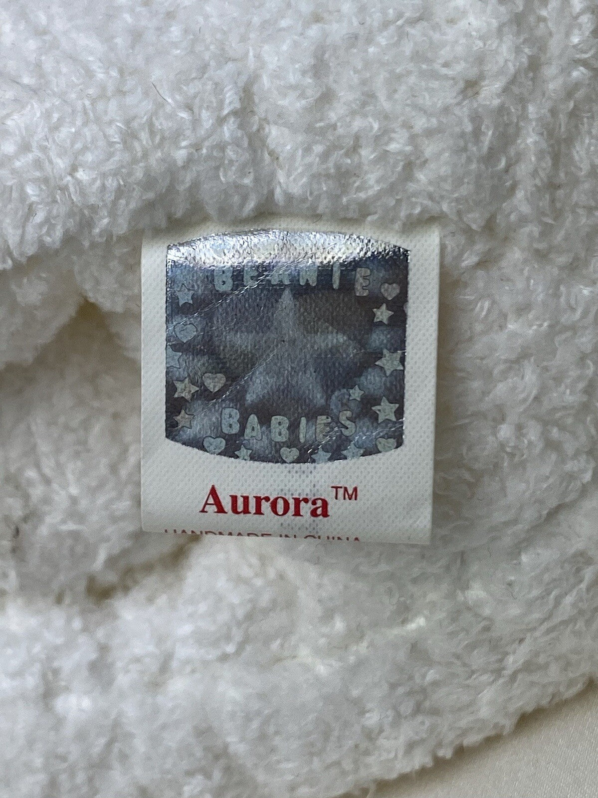 Rare Retired Ty Beanie Baby Aurora The Bear 2000 Mint P.E. Pellets With Errors