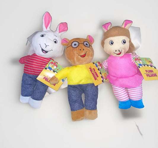 PBS Arthur Plush Stuffed Toy Set of 3 NWT Classroom Reading Buddies