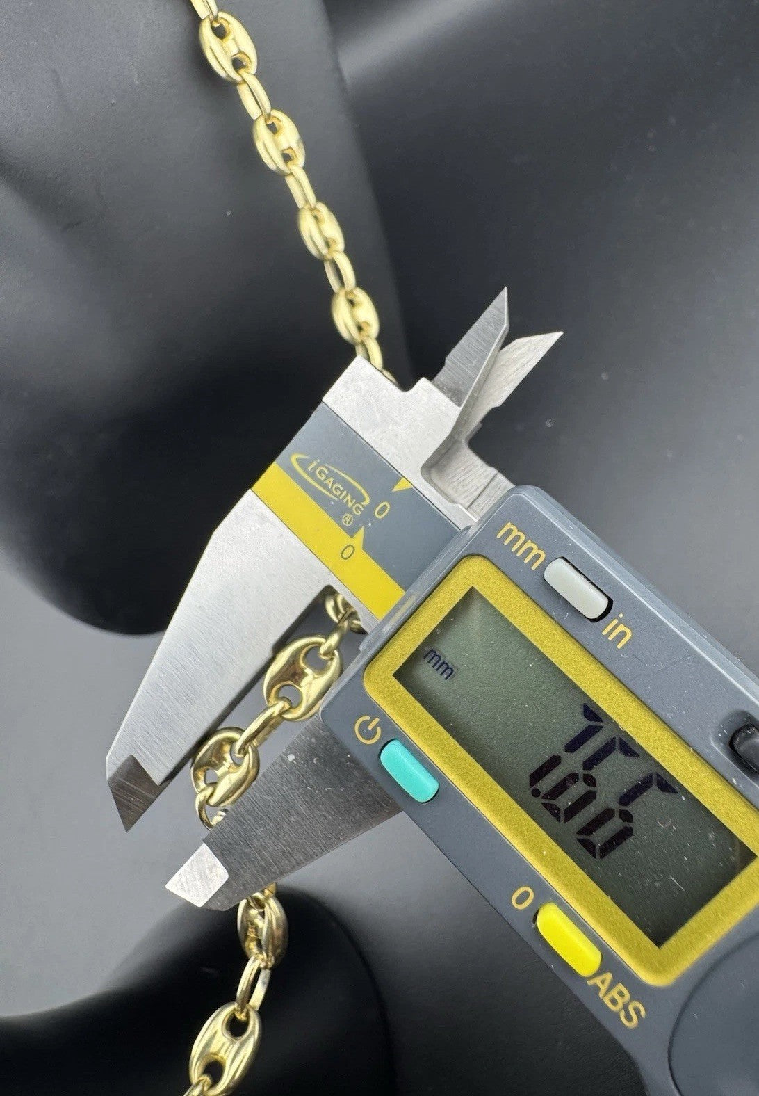 Solid 10K Gold Puffy Anchor Mariner Link Chain Necklace 24.5in, 7.66mm, 22.5G