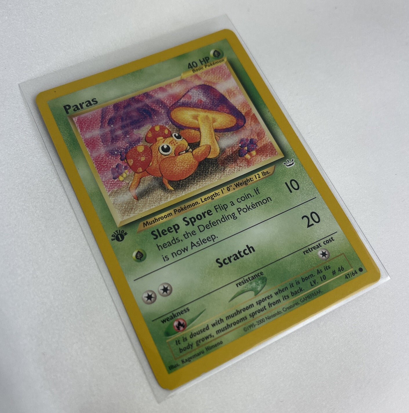 Pokemon TCG Paras Neo Revelation 47/64 Regular 1st Edition Common Near Mint 1995