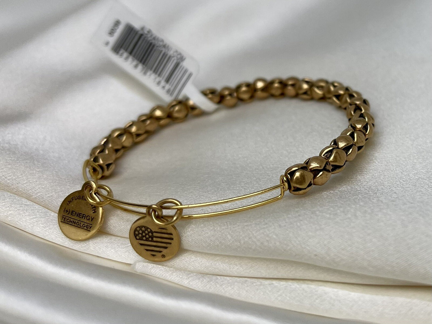 Alex and Ani Traveler Rafaelian Gold Wrap Bangle Bracelet