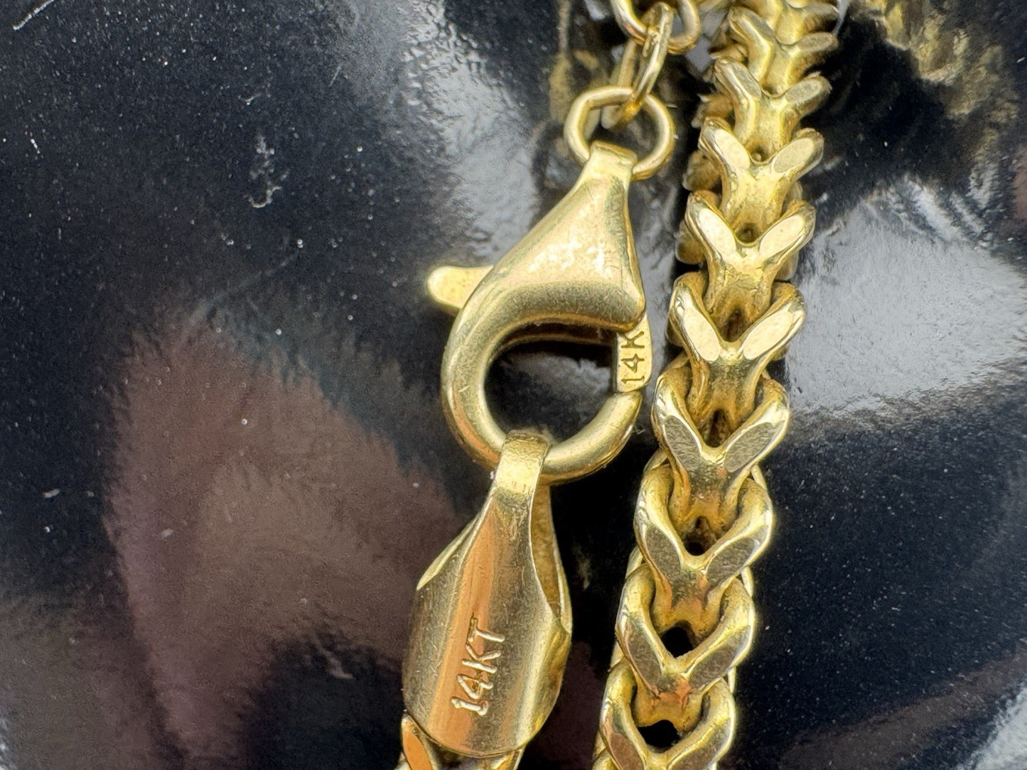 14K Gold Braided Franco Chain Necklace 31in 3.68mm 23.4 Grams Bold Statement