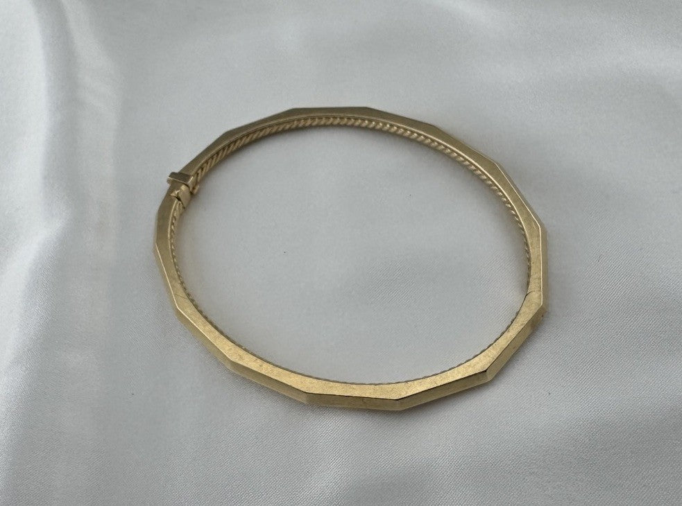 David Yurman Stax Bracelet 18K 750 Gold Size 6.25 17.2 Grams Faceted Geometric
