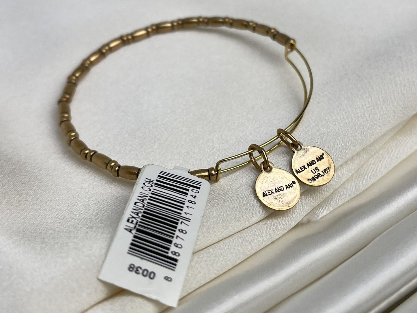 Alex and Ani Reed Rafaelian Gold Expandable Wrap Bangle Bracelet