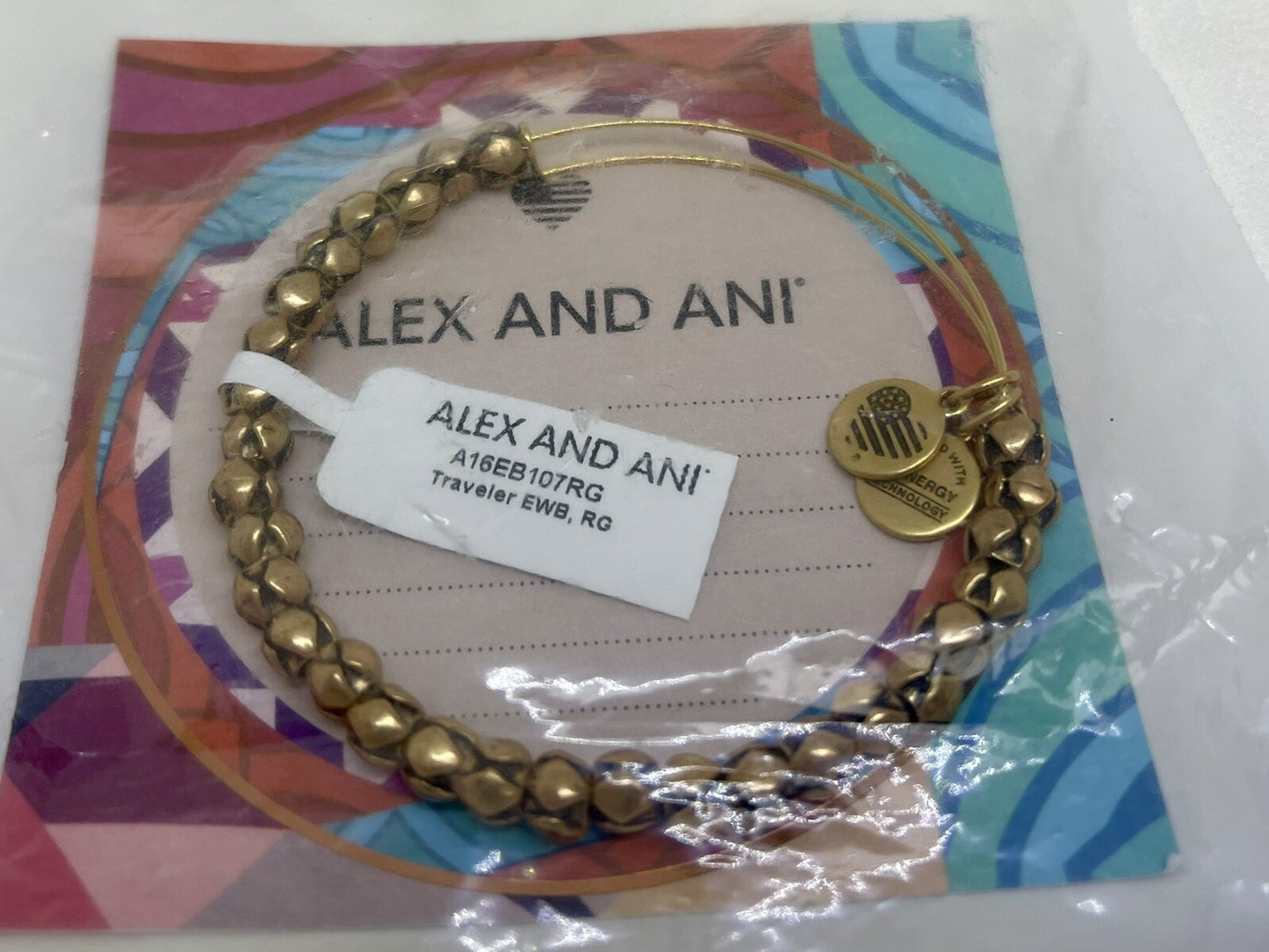 Alex and Ani Traveler Rafaelian Gold Wrap Bangle Bracelet