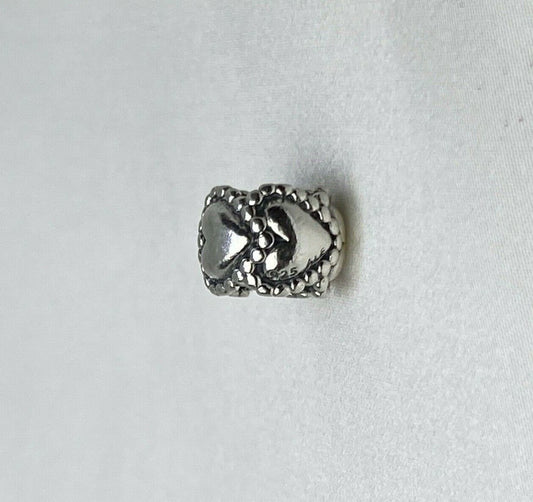 Pandora Sterling Silver 925 7.2mm Everlasting Hearts Bead European Charm 790448