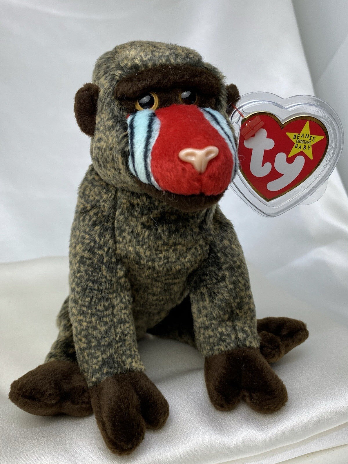 Rare Retired Ty Beanie Baby Cheeks The Ape 1999 Mint P.E. Pellets With Errors