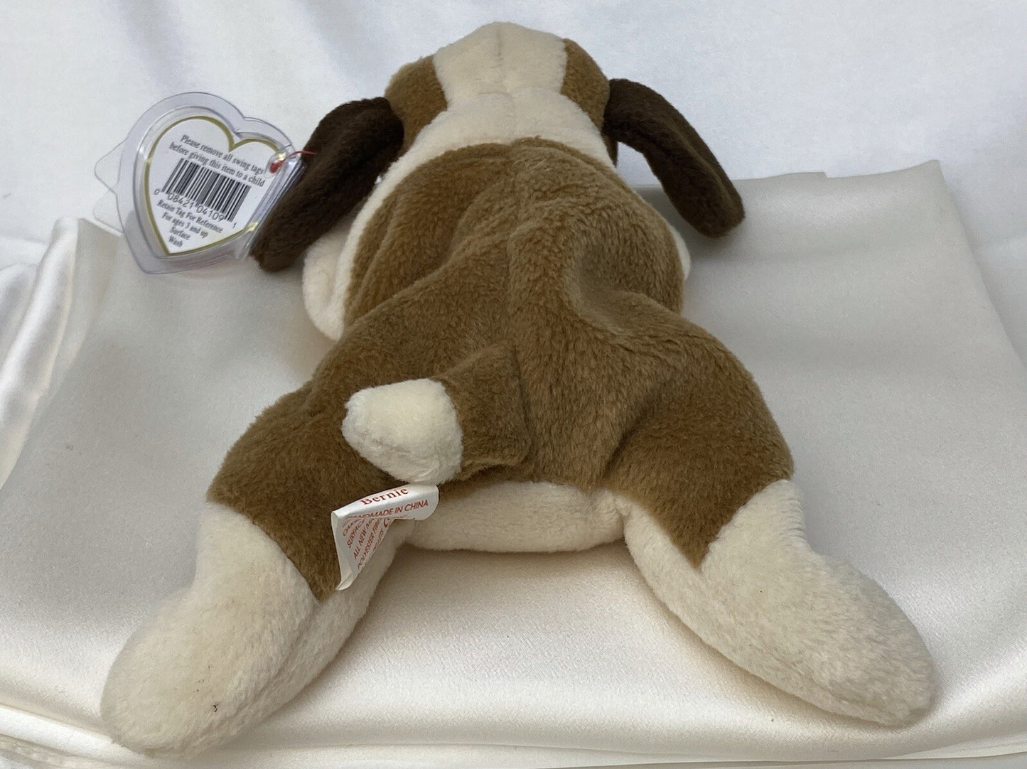 Rare Retired Ty Beanie Baby Bernie The Dog 1996 P.V.C. Pellets W Numerous Error