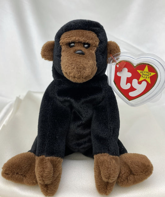 Rare Retired Ty Beanie Baby Congo The Gorilla 1996 Mint P.E. Pellets With Errors