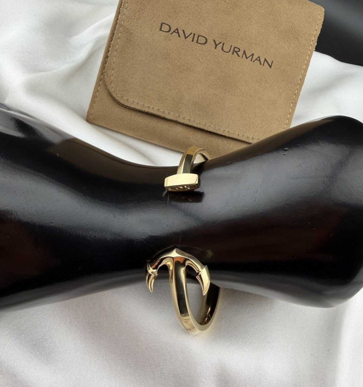 David Yurman 18K Yellow Gold 750 Maritime Anchor Cuff 32.5 Grams Medium