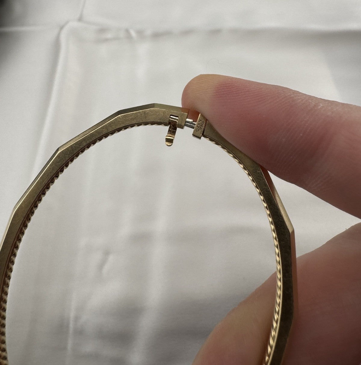 David Yurman Stax Bracelet 18K 750 Gold Size 6.25 17.2 Grams Faceted Geometric