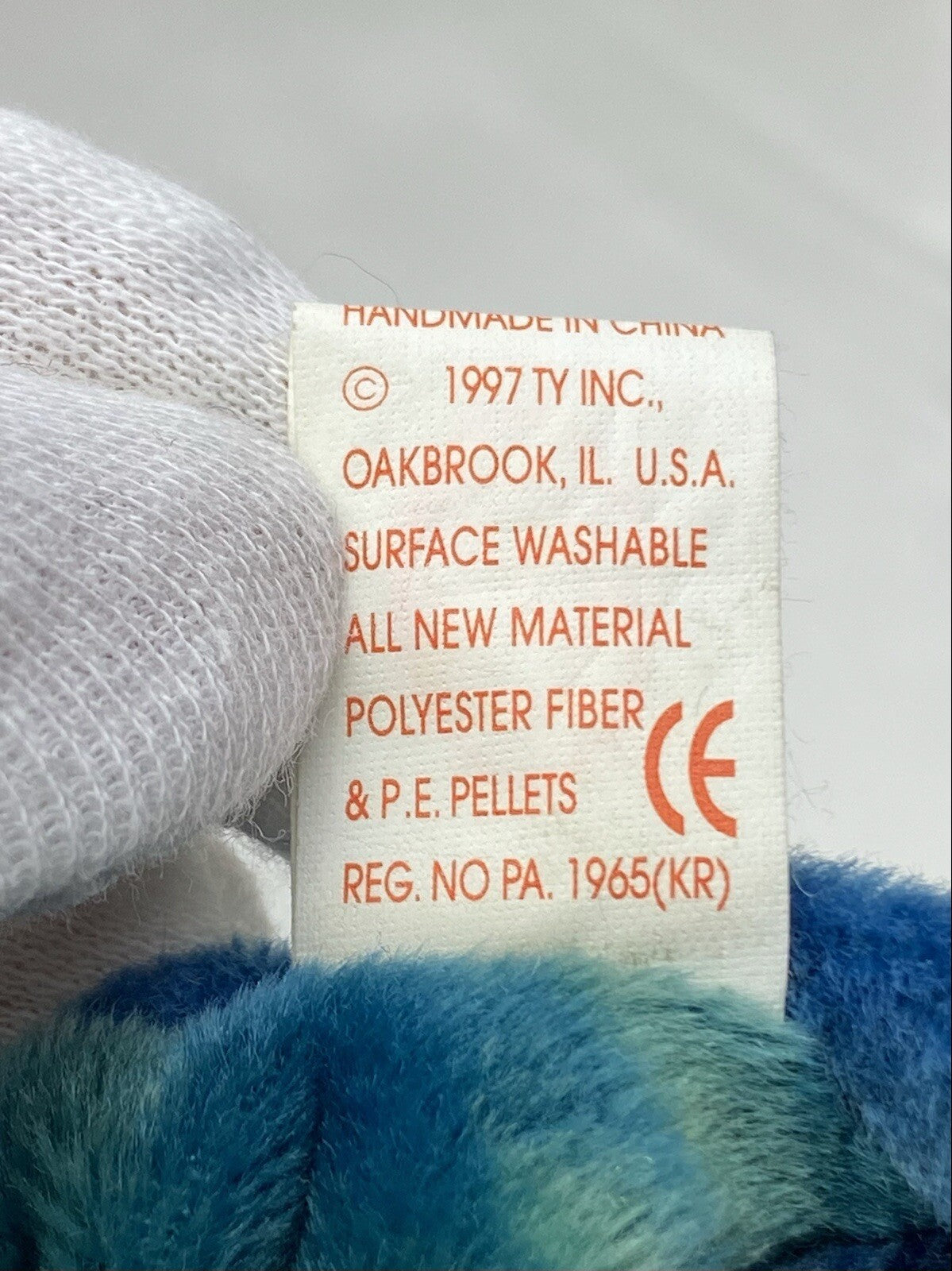 Rare Retired Ty Beanie Baby Rainbow The Chameleon 1997 Mint P.E. Numerous Errors