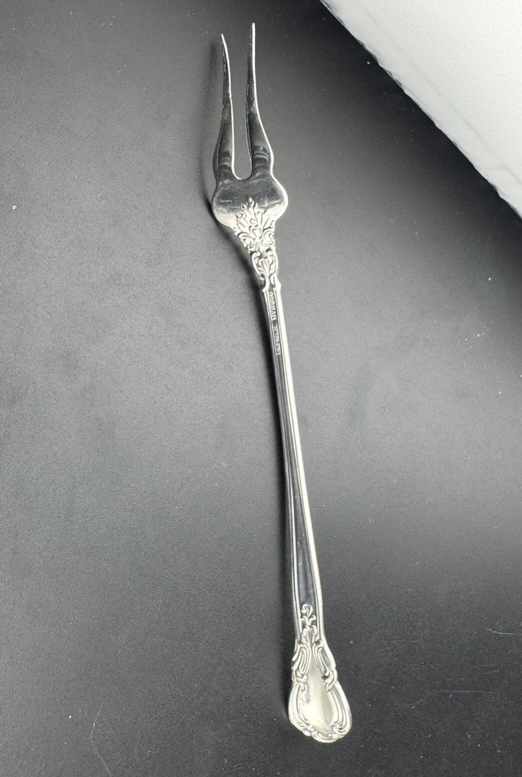 Gorham Melrose Sterling Fine Silver 925 Pickle Olive Serving Fork Vintage 6” 15G