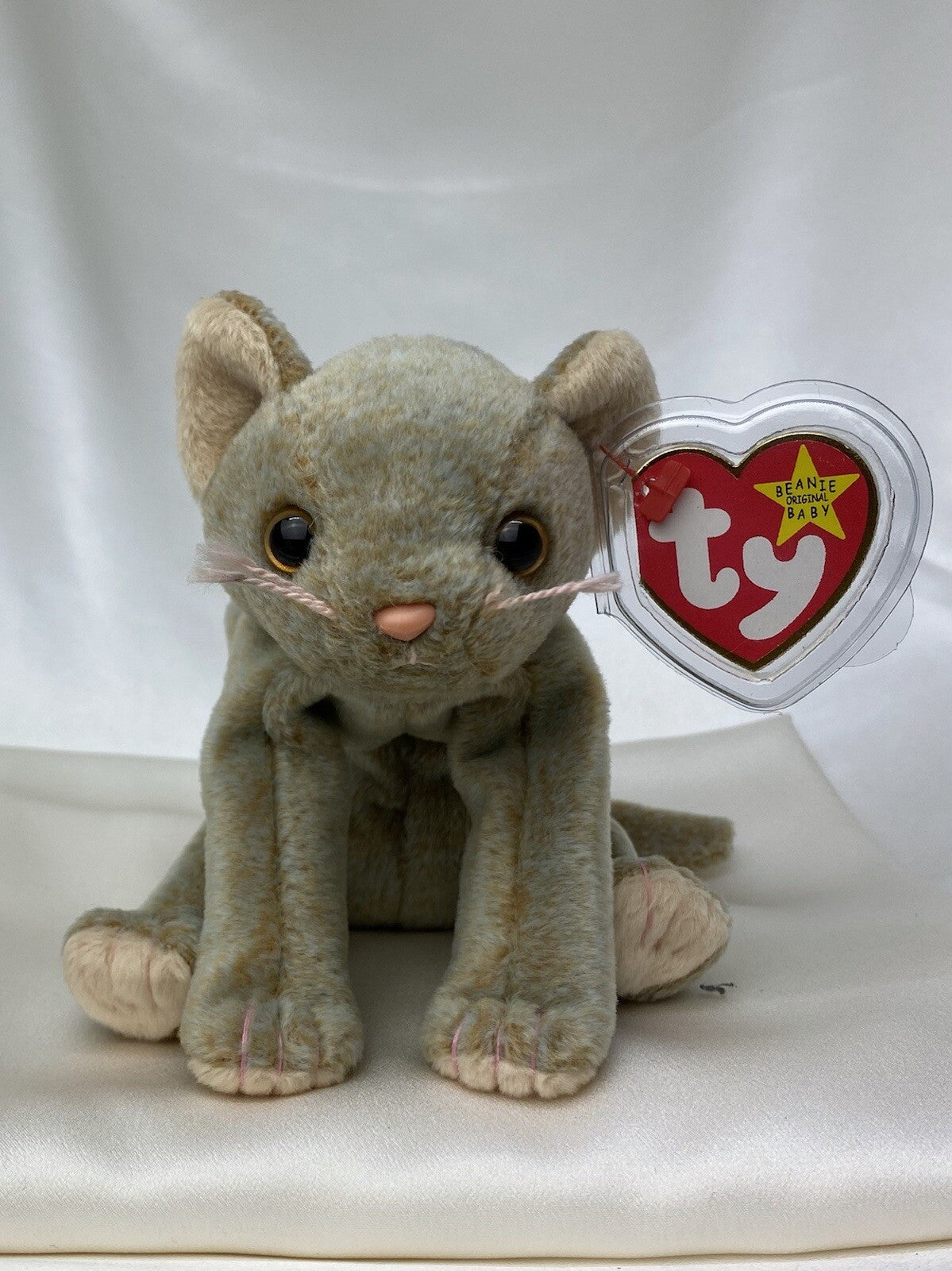 Rare Retired Ty Beanie Baby Scat the Cat 1998-1999 Mint P.E. Pellets With Errors