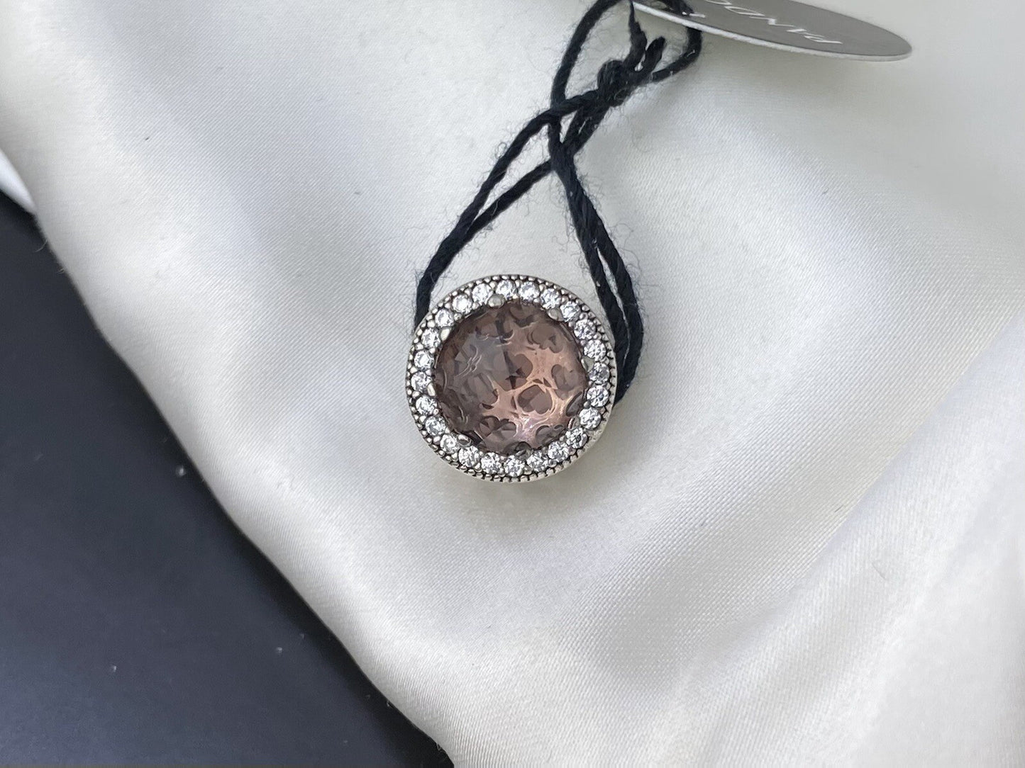Pandora ALE 925 S. Silver Radiant Heart Blush Sparkling Crystal CZ Pink Charm