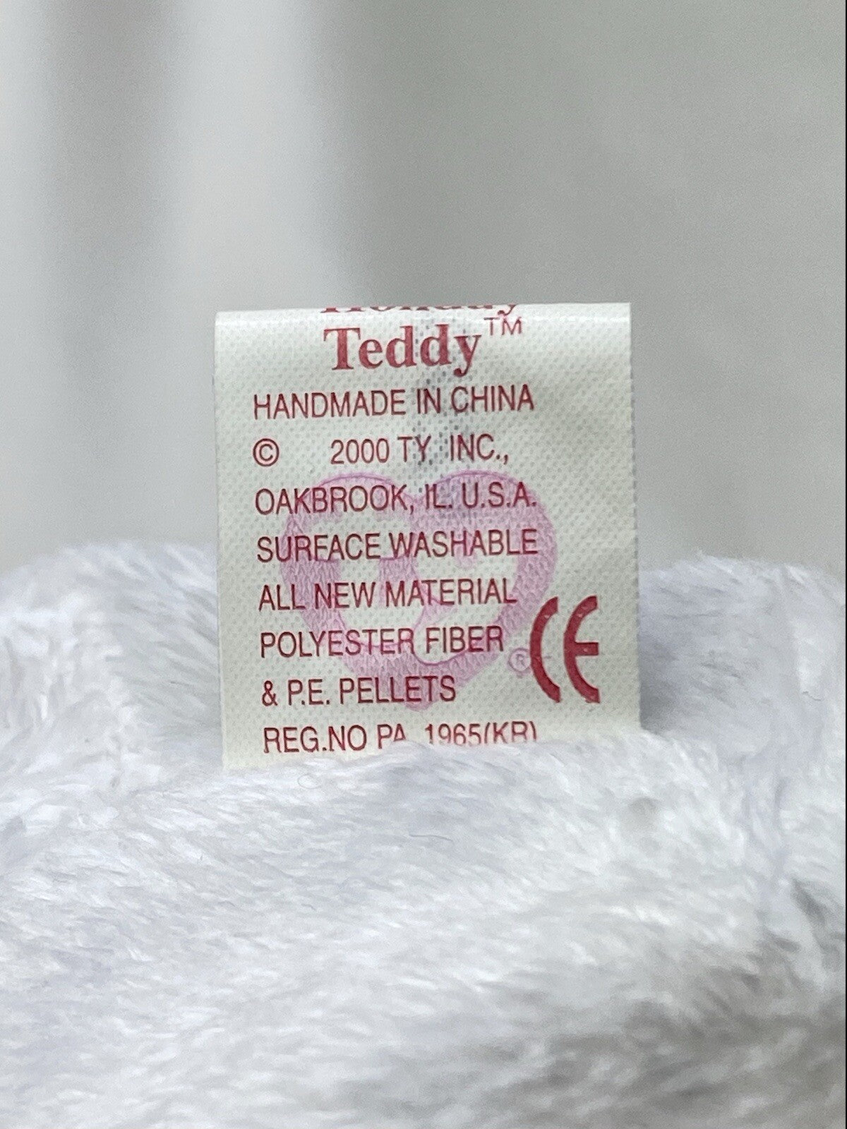 Raro Osito de Peluche Ty Beanie Baby Holiday Teddy 2000 Retirado, Menta, Gránulos de PE con Errores