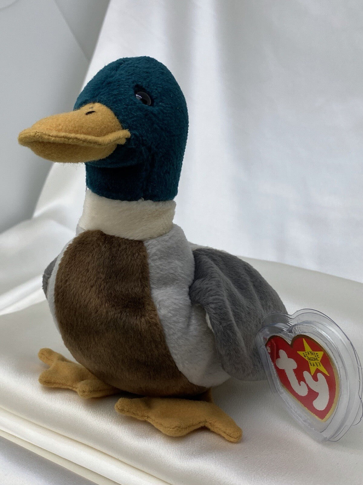 Rare Retired Ty Beanie Baby Jake The Duck 1997-1998 Mint Pellets Numerous Errors