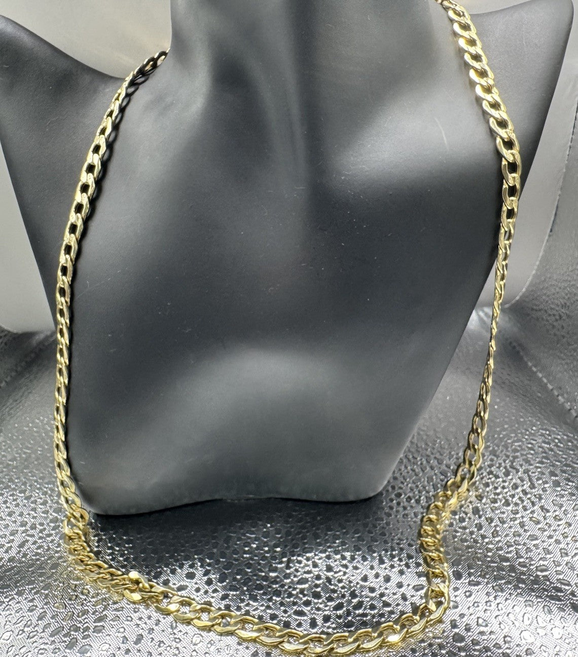 14K Yellow Gold Curb Link Chain Necklace 24in 6.84mm 17 Grams
