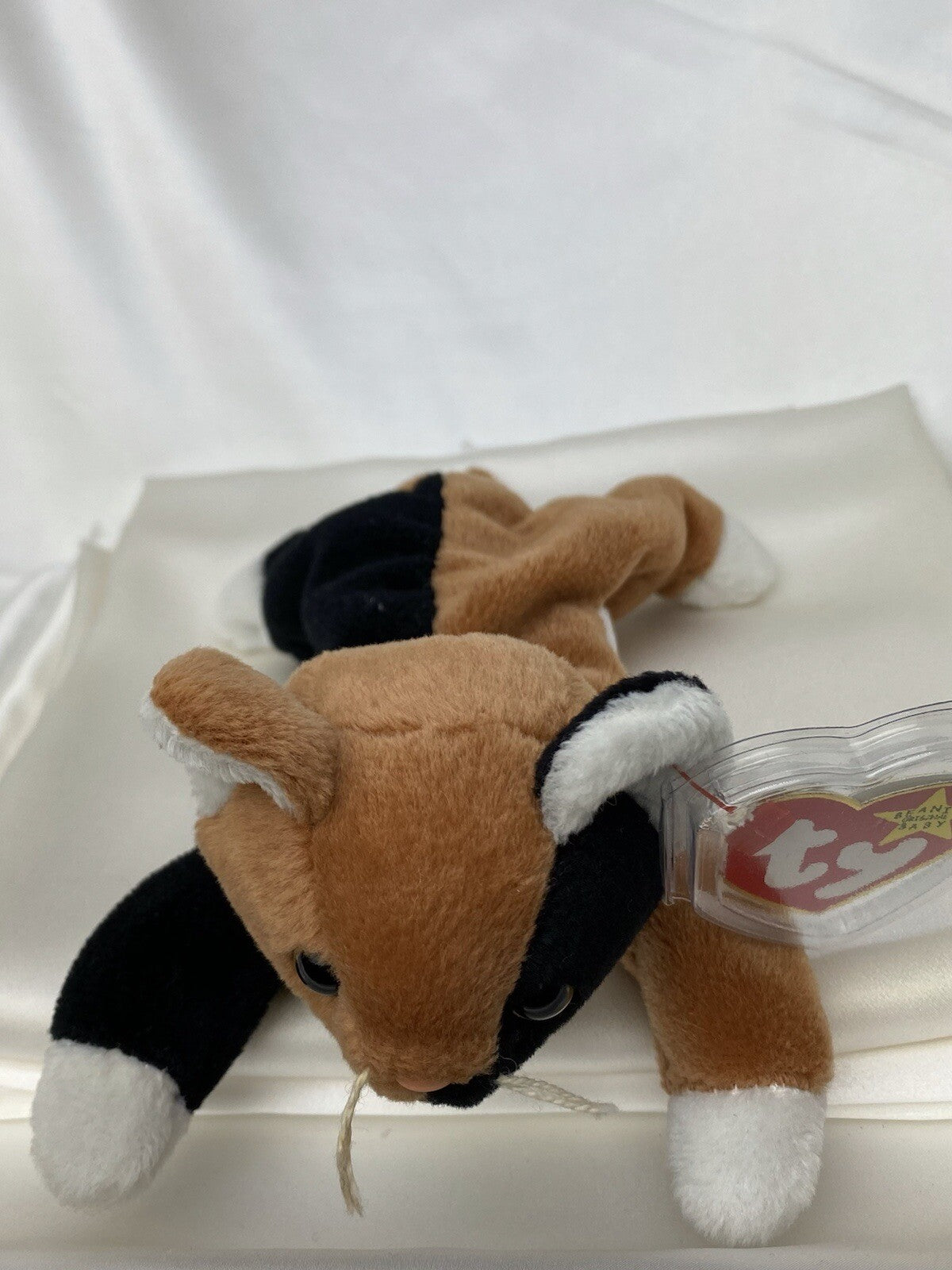 Rare Retired Ty Beanie Baby Chip The Cat 1996 Mint P.E. Pellets With Errors