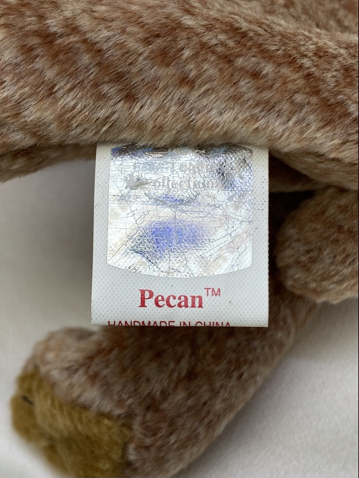 Rare Retired Ty Beanie Baby Pecan The Bear 1999 Mint P.E. Pellets With Errors