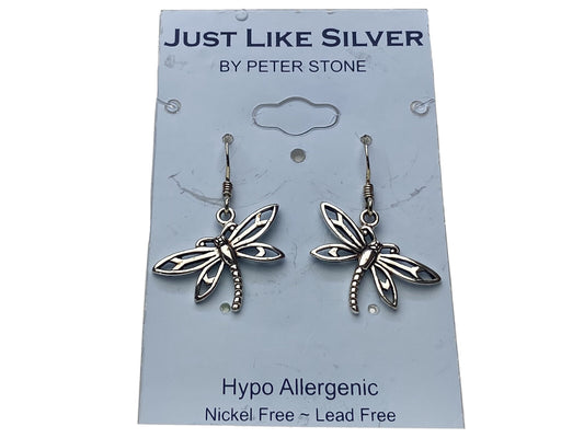Peter Stone Just Like Silver Silver 925 Butterfly 🦋 Drop Dangle Hook Earrings