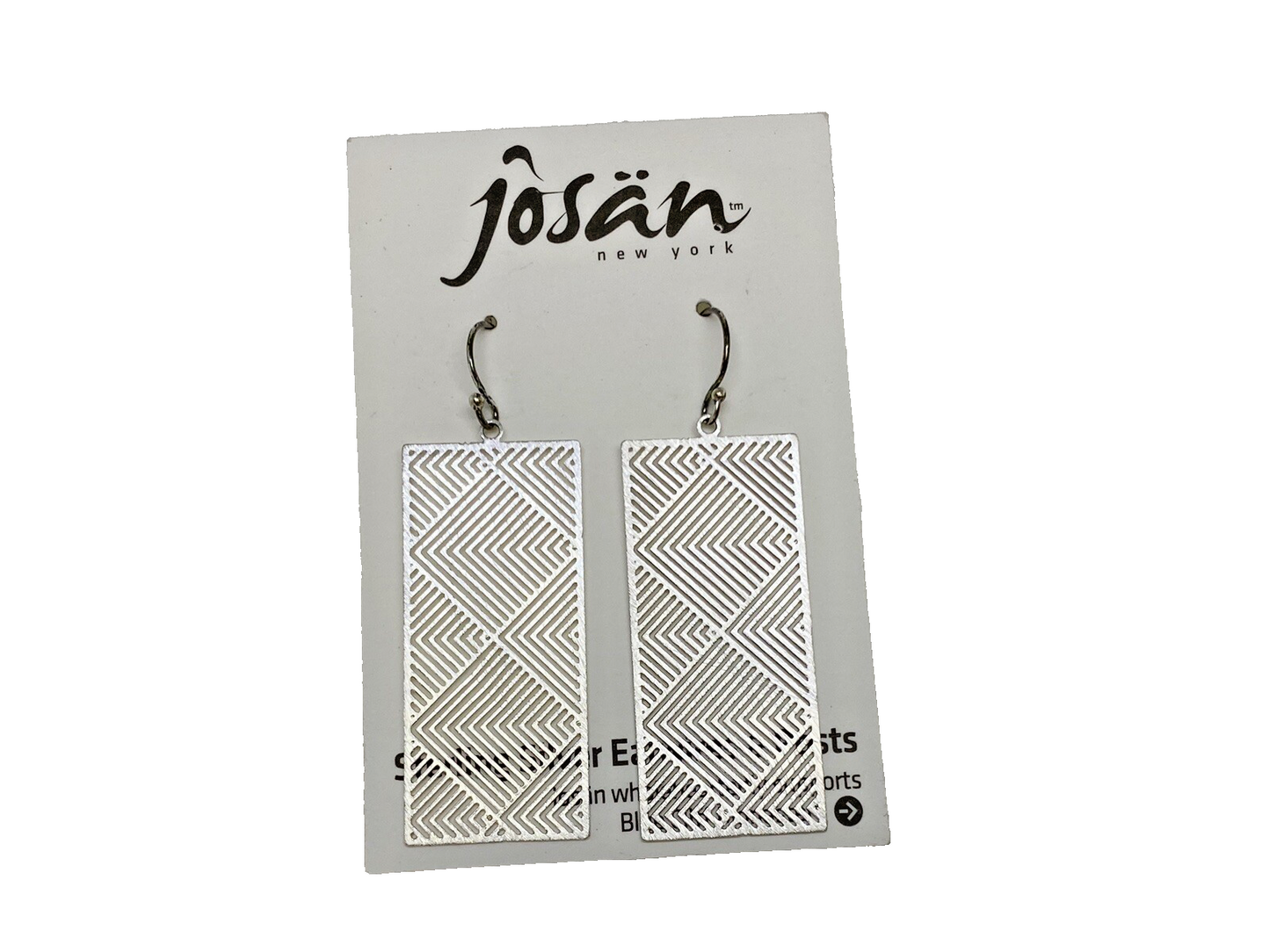 Josan New York Sterling Silver 925 Earwires & Posts Drop Dangle Earrings
