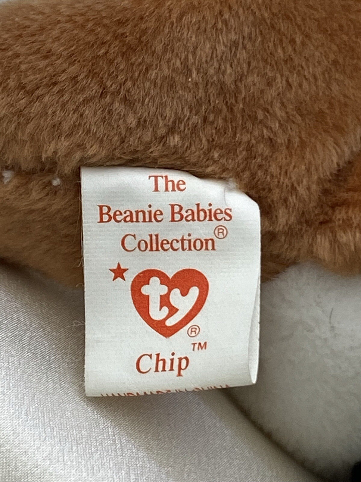 Rare Retired Ty Beanie Baby Chip The Cat 1996 Mint P.E. Pellets With Errors