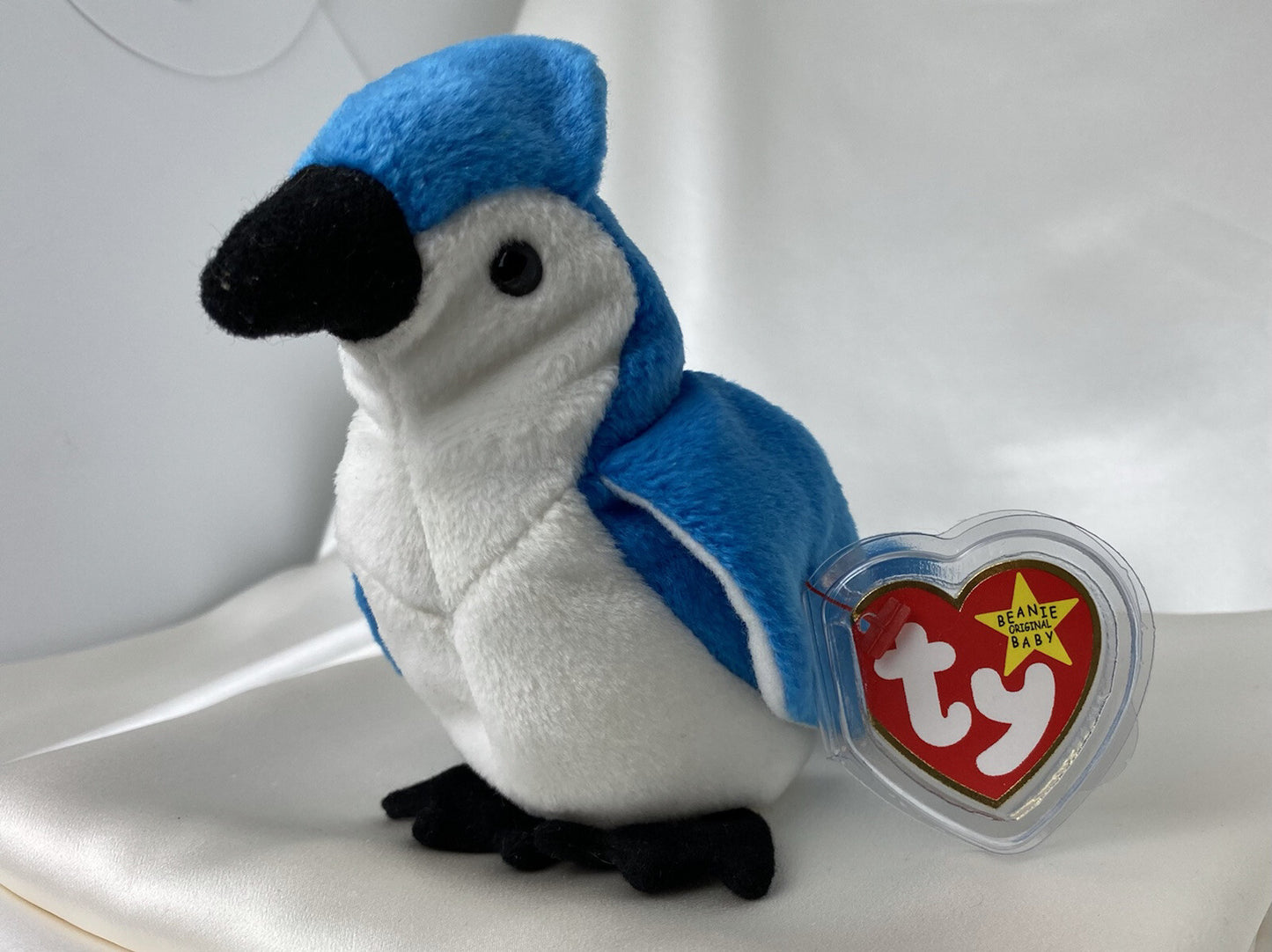 Rare Retired Ty Beanie Baby Rocket The Blue Jay 1997 Mint Pellets With Errors