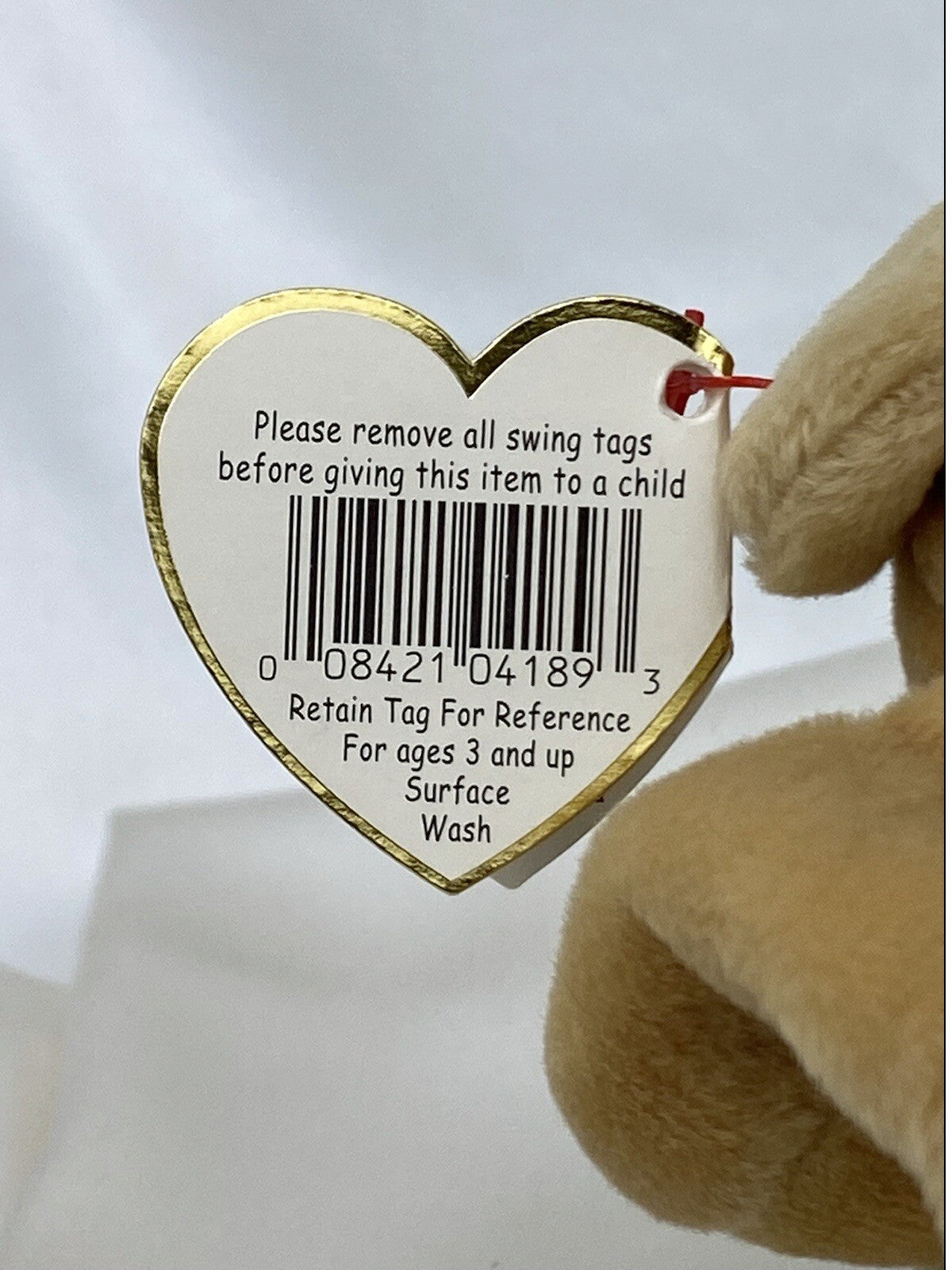Raro Ty Beanie Baby Retirado Fetch The Dog 1997-1998 Menta P.E. W Múltiples Errores