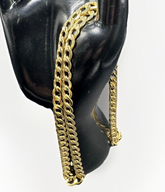 14K Yellow Gold Curb Link Chain Necklace 24in 6.84mm 17 Grams