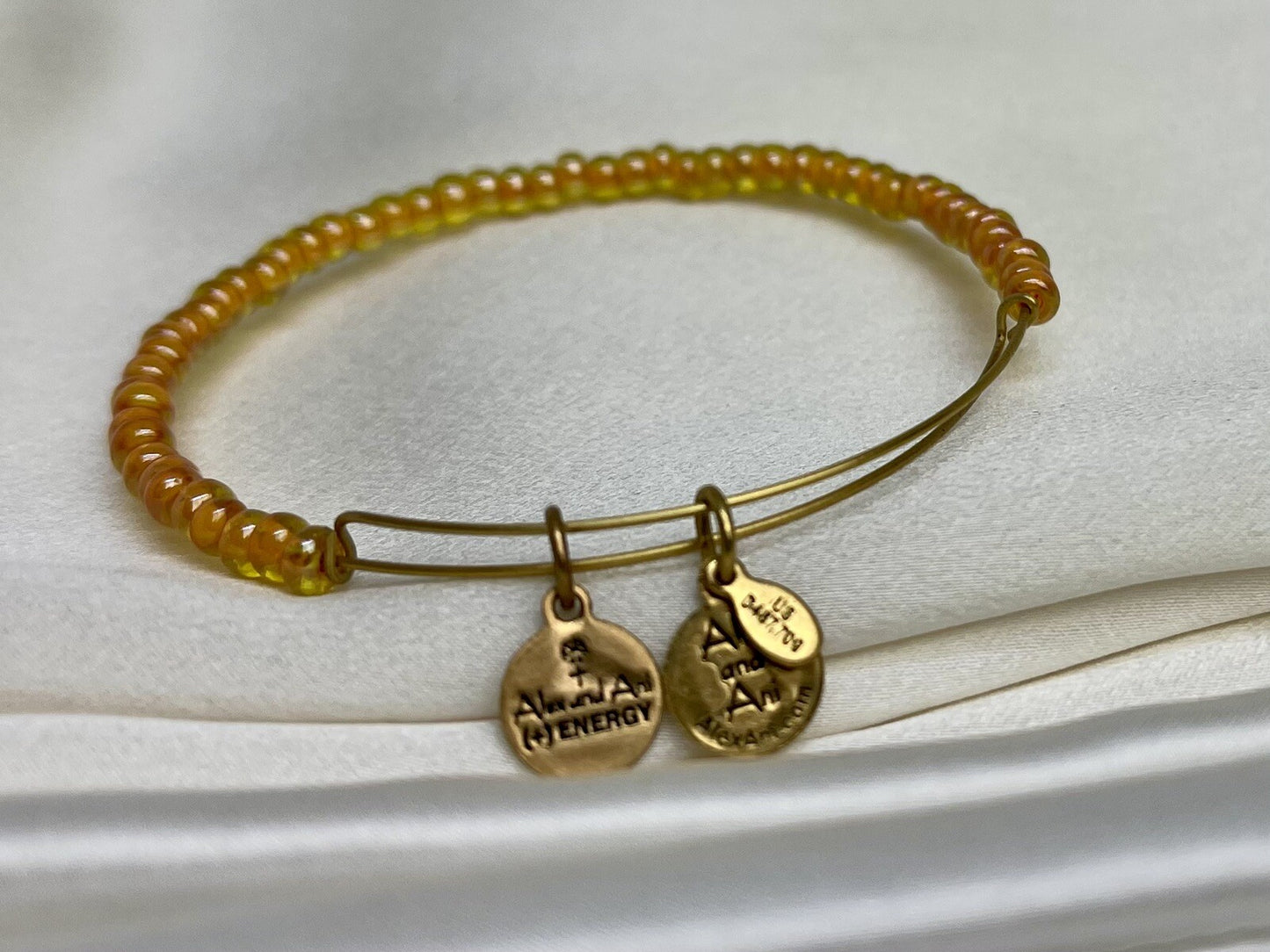 Alex and Ani Soleil Sunbeam Rafaelian Gold Expandable Wrap Bangle Bracelet