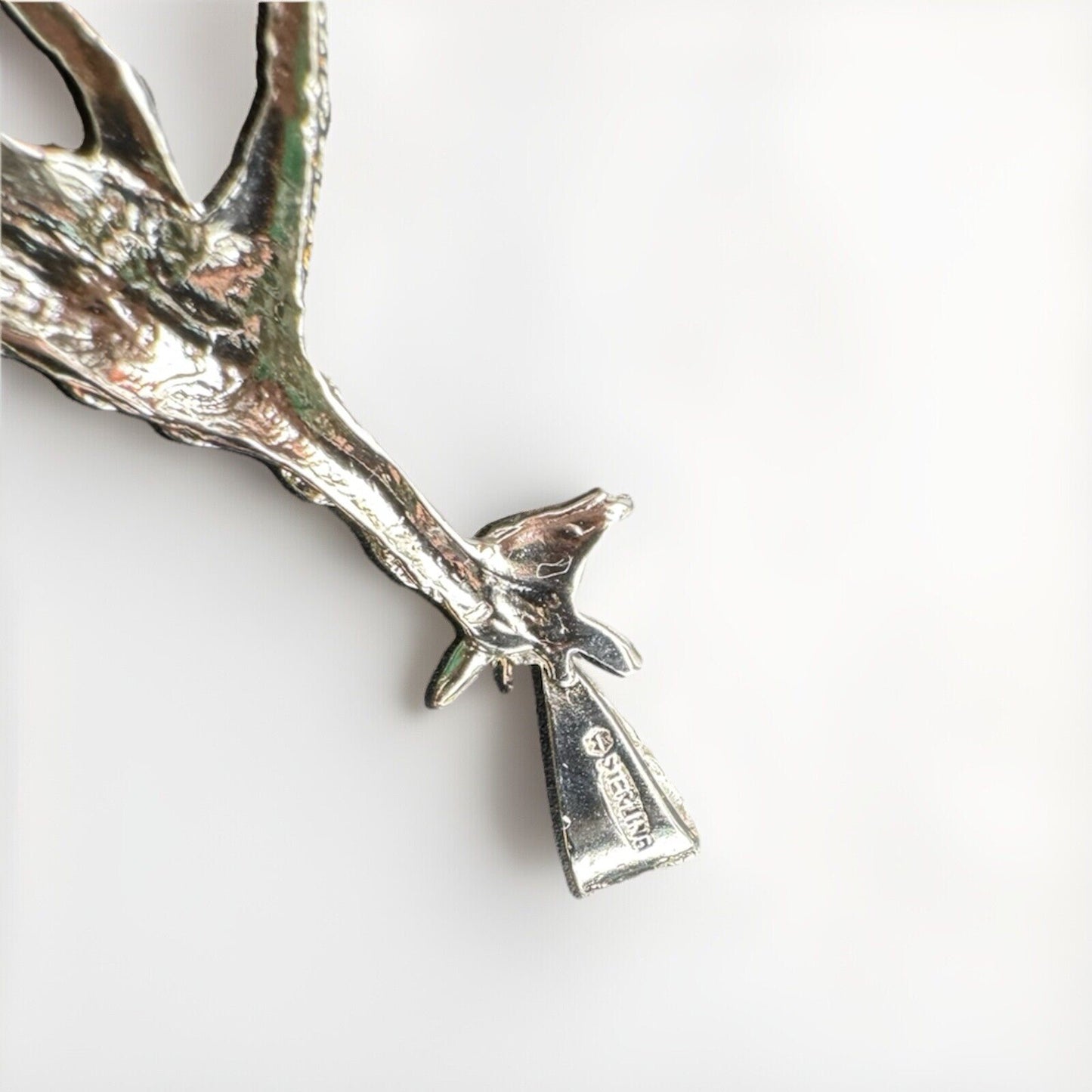 Sterling Silver 925 Giraffe Zoo Animal Nugget Textured Pendant 7.5G 45x21.49mm
