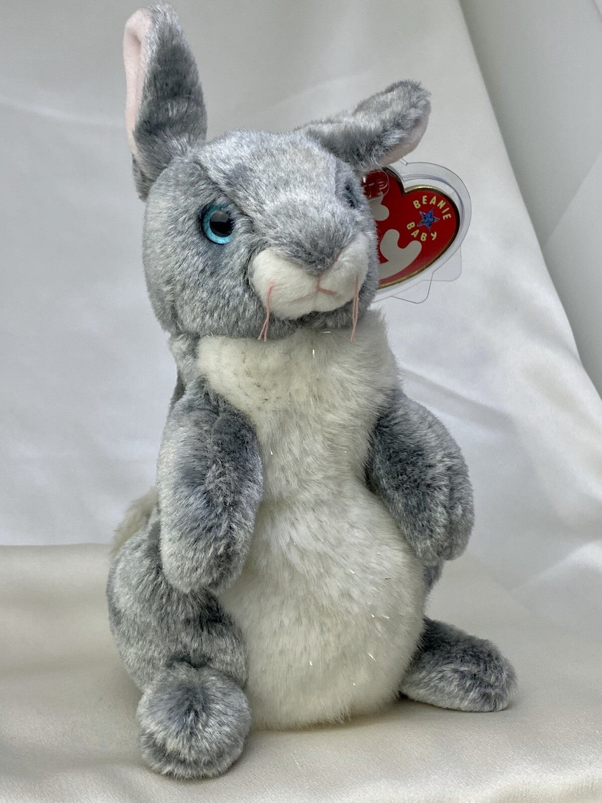 Rare Retired Ty Beanie Baby Hopper The Bunny 2000 Mint P.E. Pellets With Errors