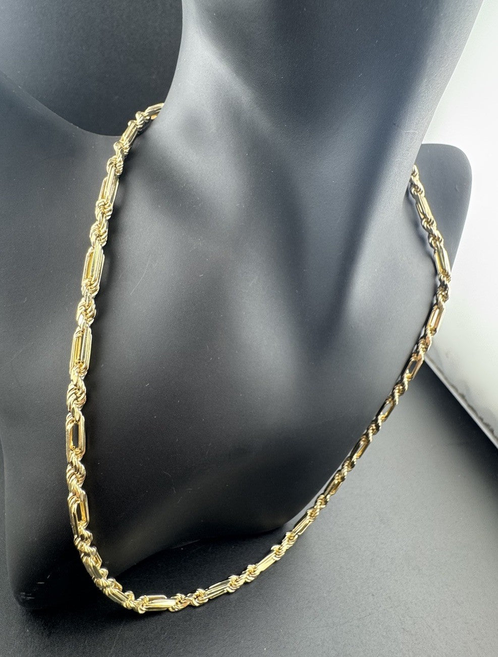 14K Yellow Gold Solid Milano Link Chain Necklace 20in 4.38mm 21.8 Grams Elegant