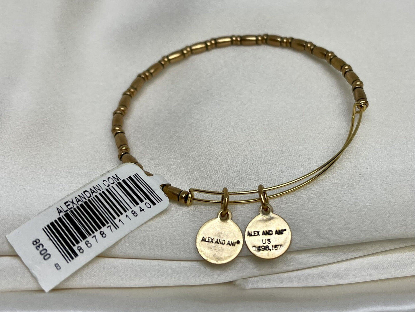 Alex and Ani Reed Rafaelian Gold Expandable Wrap Bangle Bracelet