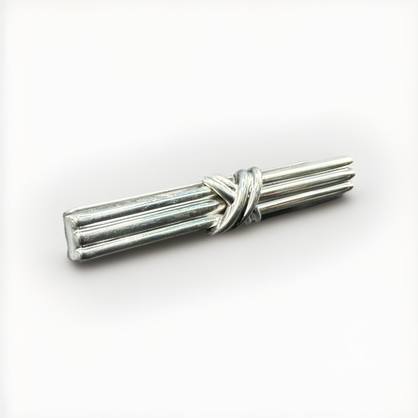 Tiffany & Co. Signature X Tie Bar Money Clip 925 Sterling Silver Vintage 1992