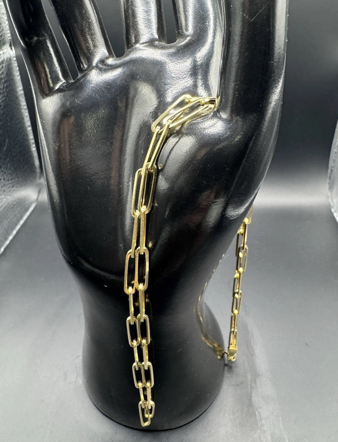 14K Yellow Gold Paperclip Chain Necklace 22in 3.76mm 11.9 Grams