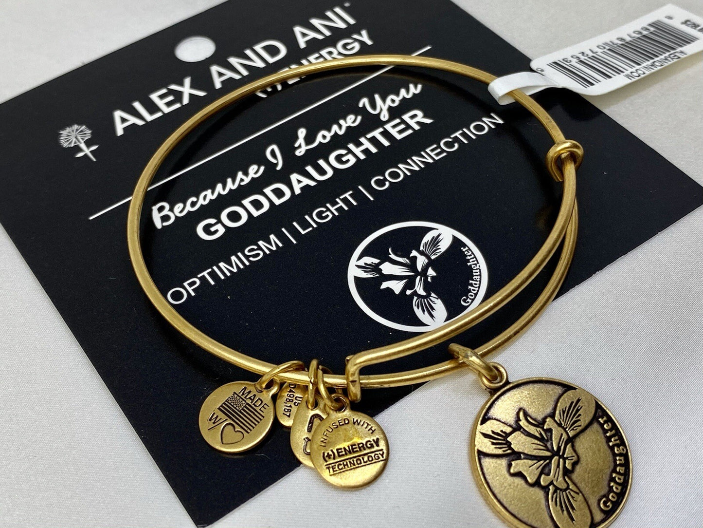 Alex And Ani Porque te quiero Ahijada Pulsera de dije Rafaelian Gold