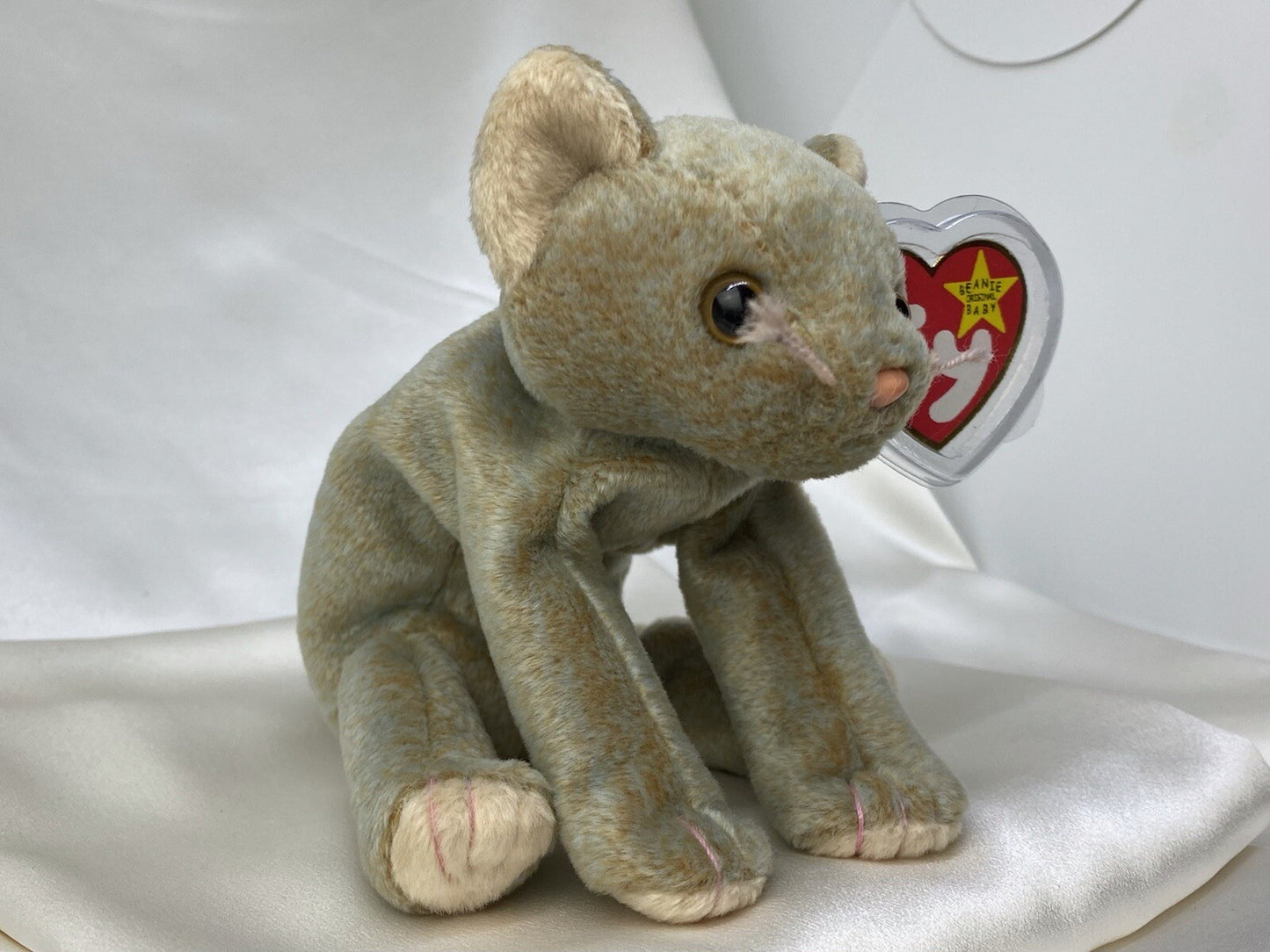 Rare Retired Ty Beanie Baby Scat the Cat 1998-1999 Mint P.E. Pellets With Errors
