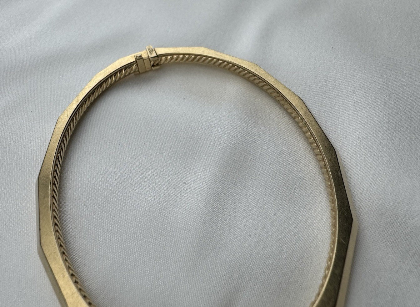 David Yurman Stax Bracelet 18K 750 Gold Size 6.25 17.2 Grams Faceted Geometric