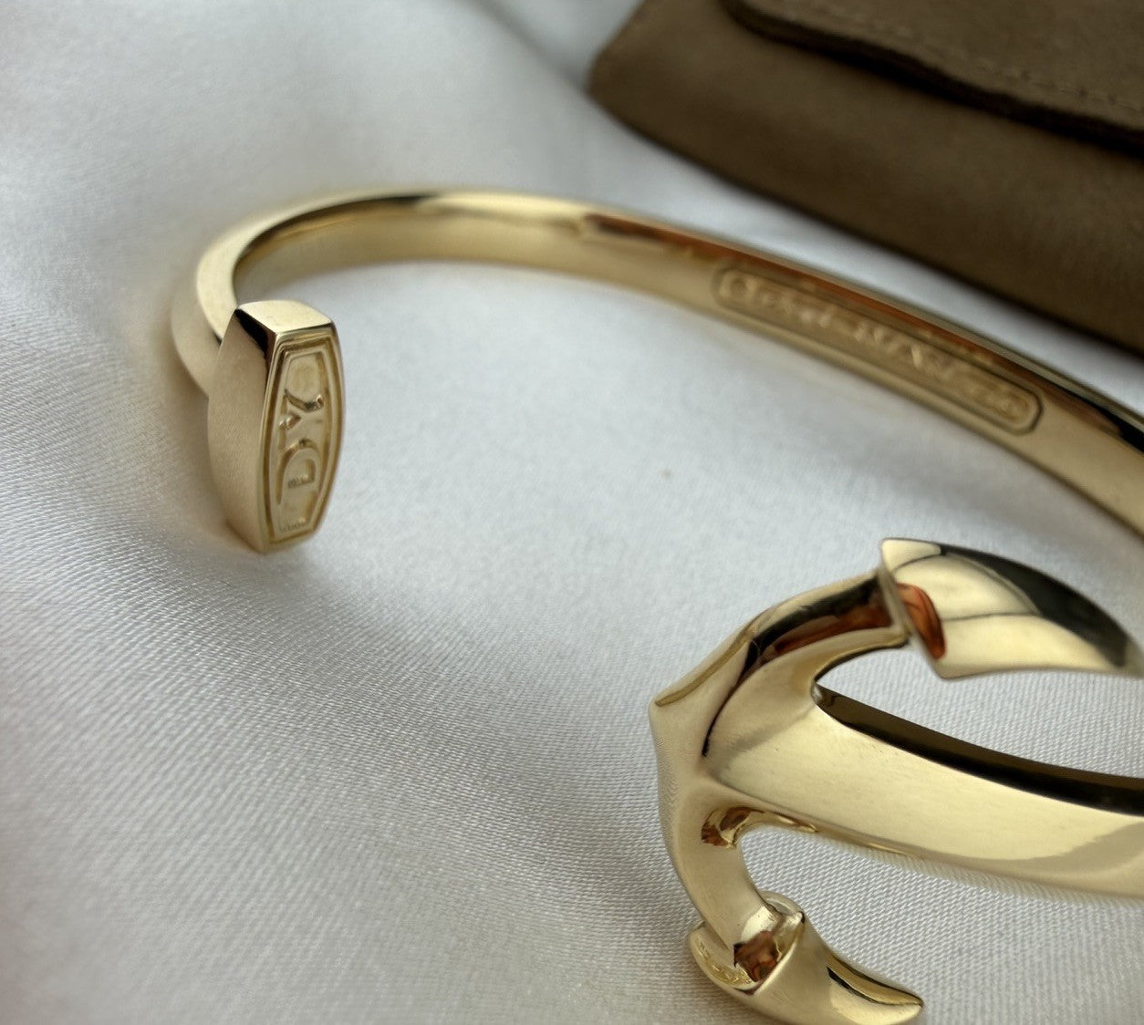 David Yurman 18K Yellow Gold 750 Maritime Anchor Cuff 32.5 Grams Medium